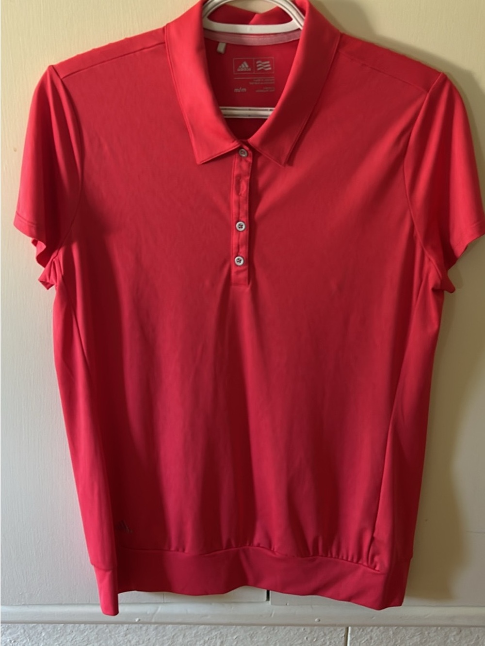adidas Women’s Bright Red Short-Sleeve Polo Shirt